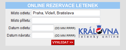 REZERVACE - FORMUL KRLOVNA